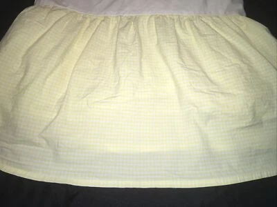 Falda de cama completa Pottery Barn Kids con guinga a cuadros amarilla blanca 13" Drop Cottage Foto 1 de 4