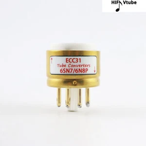 Un tubo de vacío chapado en oro ECC31 (TO) 6SN7 6N8P convertidor enchufe - Imagen 1 de 11
