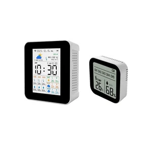 2.8" WiFi Weather Station w/ Outdoor Sensor Forecast UV Smart Home Tuya MonitoYR - Picture 1 of 16