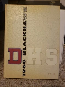 1960 BLACKHAWK DAVENPORT CENTRAL HIGH SCHOOL YEARBOOK IOWA JAMES LEACH SENIOR   - Picture 1 of 4