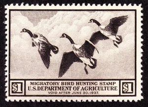 US RW3 $1 Duck Hunting Mint VF appr OG NH SCV $325 - Picture 1 of 2