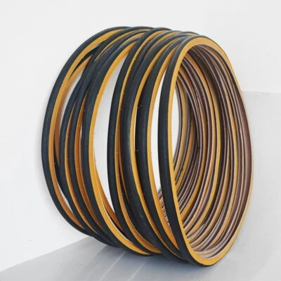 Retro Fahrrad Reifen Rennrad 700 x 23C Ultraleicht 430g Racing Fixed Gear Gelb - Bild 1 von 4