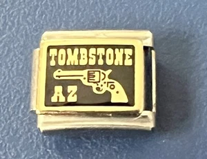 TOMBSTONE AZ 9mm Italian Charm Fits Classic Bracelet Link (JB130) - Picture 1 of 1