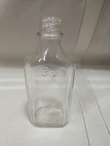 Small Owens Illinois Duraglas Bottle vintage used clear glass jar 5" tall 3IV - Picture 1 of 12