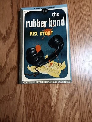 THE RUBBER BAND BY REX STOUT 1943 POCKET BOOK PULP ERA NERO WOLFE MYS - Image 1 of 4