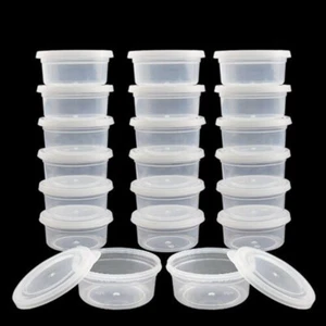 20Pcs Small Round Storage Box with Lids Sealed Clay Jar Beads Button Container - Picture 1 of 6