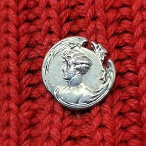 01K20 ANCIENNE ÉPINGLE A CRAVATE ARGENT MASSIF AIGLON NAPOLEON II XIXe - Imagen 1 de 4