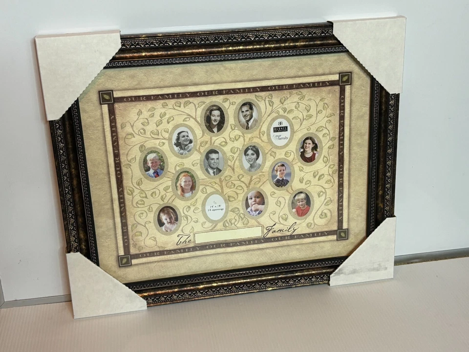 NEW Burns of Boston Family Tree Photo Picture Collage 14" X 18” Wall Hang Frame - Image 1 of 4