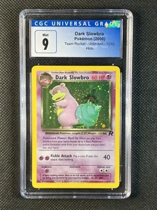 Dark Slowbro Pokemon Team Rocket Unlimited Holo Rare #12 CGC 9 Mint - Picture 1 of 2