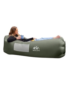 WEKAPO Inflatable Lounger Sofa Portable Air Couch Green - Picture 1 of 7
