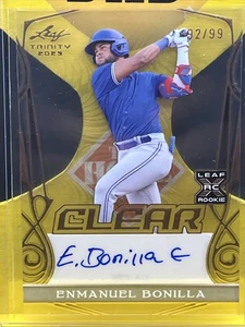 2023 Leaf Trinity Clear Auto Bronze /99 Enmanuel Bonilla #CA-EB1 Auto - Bild 1 von 2