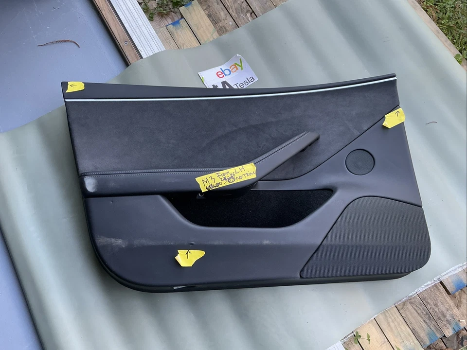 2024-2026 Tesla Modelo 3 Highland Frontal Izquierdo Puerta del Conductor Panel Borde LH OEM Negro Foto 1 de 4