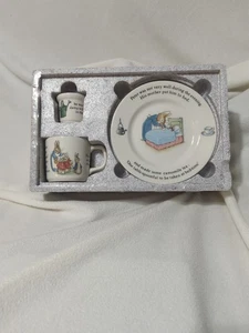 Vintage Peter Rabbit / Beatrix Potter 4-teiliges Kinderzimmer Set von Wedgwood England ❤️ - Bild 1 von 17