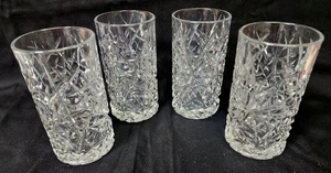 4 Cristal D'Arques Sculptra Highball Glasses  Tumblers - Picture 1 of 3