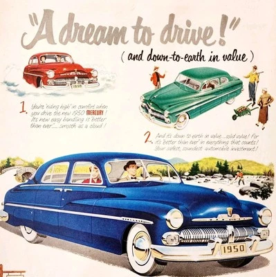 1950 Mercury Car A Dream To Drive Advertisement Automobilia Ford Motor Co DWJJ9 - Image 1 of 2