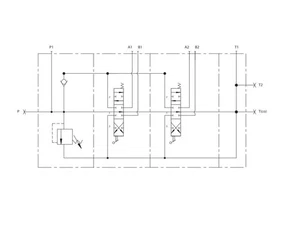 Hydraulic Manifold 2 Way 80Lmin Manual Electric Control - Picture 1 of 6