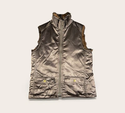 Colete Feminino Old Navy Reversível de Pele Sintética Marrom Y2K Tamanho G - Imagem 1 de 4