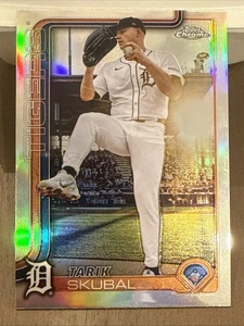 2025 Topps Chrome Tarik Skubal Image Variation REFRACTOR SP Detroit Tigers #258 - Picture 1 of 4