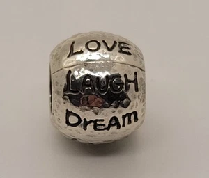 Abalorio Brighton Silver Live Love Laugh Dream nuevo sin etiquetas  - Imagen 1 de 1