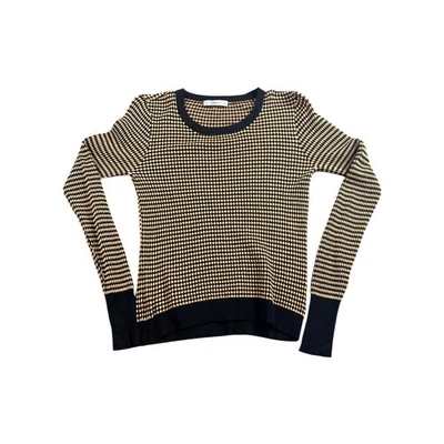 Suéter Top Para Mujer ZARA KNIT Patrón Geométrico Cuello Redondo Manga Larga Talla M Foto 1 de 4