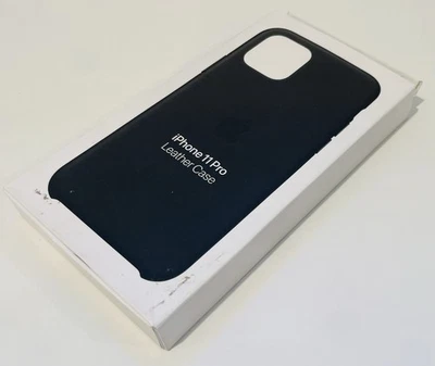 Genuine Original Apple iPhone 11 Pro Leather Case - OEM - Black - Image 1 of 3