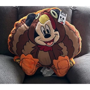 Disney Mickey Mouse Thanksgiving 2025 Turkey Plush Pillow Pal Throw Pillow NEW - Picture 1 of 7