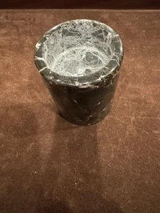 Vintage Gray Marble Candle Holder Desk Accessory 2 1/2”tall 2”dia. - Picture 1 of 5