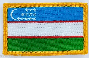 PATCH ECUSSON BRODE DRAPEAU OUZBEKISTAN INSIGNE THERMOCOLLANT NEUF FLAG PATCHE - Bild 1 von 1