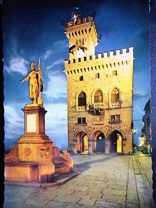 REPUBLIK S. MARINE - REGIERUNGSPALAST - NACHT - REISEKARTE - Bild 1 von 1