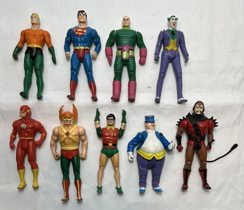Vintage Kenner Super Powers Aquaman Superman Joker Action Figure Lot 1984 Cover