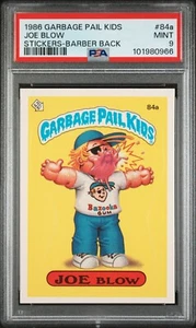 1986 Garbage Pail Kids Stickers Joe Blow #84a - Barber back - PSA 9 - Picture 1 of 2