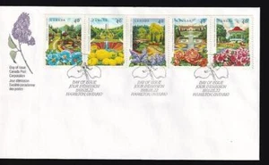 Canada FDC 1991 Public Gardens, horizontal strip of 5 sc#1315a - Picture 1 of 1