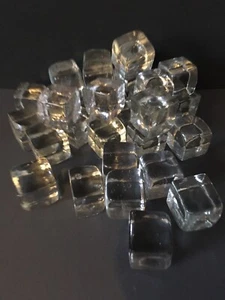 74 Clear Glass Cubes (1” Sq) Ideal Party Table Decorations And For Use in Vases - Picture 1 of 4