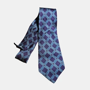 Corbata Valentino Corbata Seda Diamante Geométrica Hecha a Mano Silenciosa Lujo Italia - Imagen 1 de 8