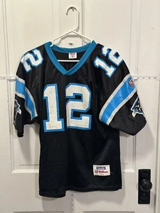 Vintage Kerry Collins #12 Carolina Panthers Wilson Jersey Youth Boys XL - Picture 1 of 8