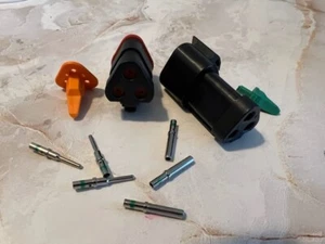 Black Deutsch DT 2, 3, 4 6 8 or 12 Pin Connector waterproof E005 - Picture 1 of 4