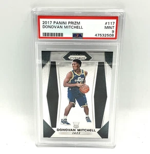 DONOVAN MITCHELL 2017 Prizm Utah Jazz Star Rookie Basketball Card PSA 9 MINT - Picture 1 of 4