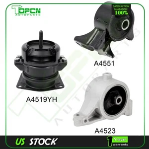 Motor Mounts 3PCS Replacement For 2003-2004 Honda Pilot 2001-2006 Acura MDX 3.5L - Picture 1 of 6