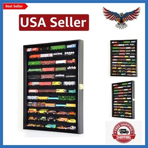 12 Shelves N Scale Train Model Trains Display Case Cabinet Wall Rack w/ 98% U... - Picture 1 of 7
