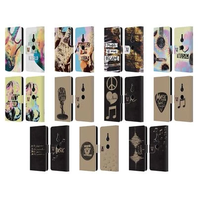 HEAD CASE DESIGNS ALL ABOUT MUSIC LEATHER BOOK WALLET CASE FOR SONY PHONES 1 - Image 1 of 4