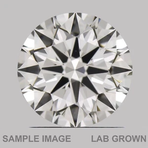 Round Cut Lab Grown CVD Diamond F Color, SI1 Clarity 0.36 Carat - Picture 1 of 3