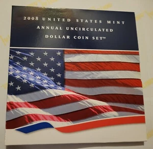 2008 U.S. Mint Annual Uncirculated Dollar Coin Set Free Shipping - Picture 1 of 2