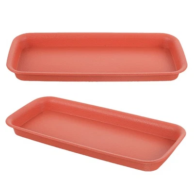  2 Pcs Flower Pot Tray Water Trays for Plants Pots Rectangular Saucer - Image 1 of 4