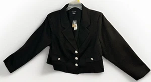 Women’s Knit Sports Coat Blazer in Black, w Gold Buttons New w/ Tags Size 22XL - Picture 1 of 8