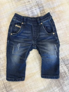 Diesel baby Stretchy Blue Navy jeans 6 Months  - Picture 1 of 4