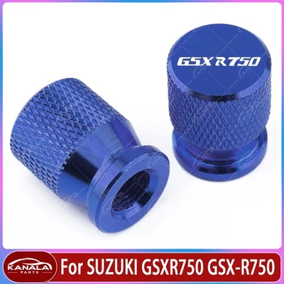 1Pair Motorcycle Aluminum Wheel Tire Valve Cap Cover For SUZUKI GSXR750 GSX-R750 - Image 1 of 4