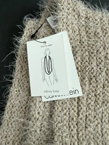 Neu Calvin Klein CK Damen hellbraun beige Einheitsgröße Infinity Loop Schal UVP 68 $ - Bild 1 von 3