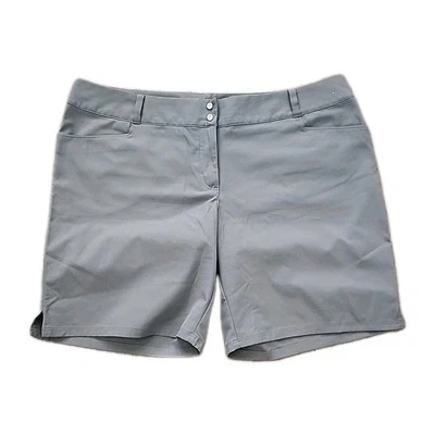 Adidas Quick Dry Shorts Women's 14 Gray Snap Closure Mid Rise 32 x 5 - Image 1 of 4