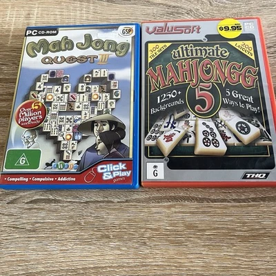 Ultimate Mahjong 5 (2002) Mahjong Quest 3 (2009) Vintage PC CD ROM Computer Game - Image 1 of 4
