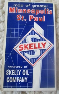 Vintage 1965 Skelly Oil Company Greater Minneapolis and St. Paul Map - Picture 1 of 3